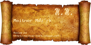 Meitner Márk névjegykártya